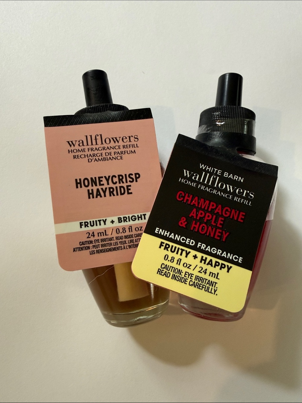 2-Bath & Body Works refill - CHAMPAGNE APPLE & HONEY and HONEYCRISP HAYRIDE